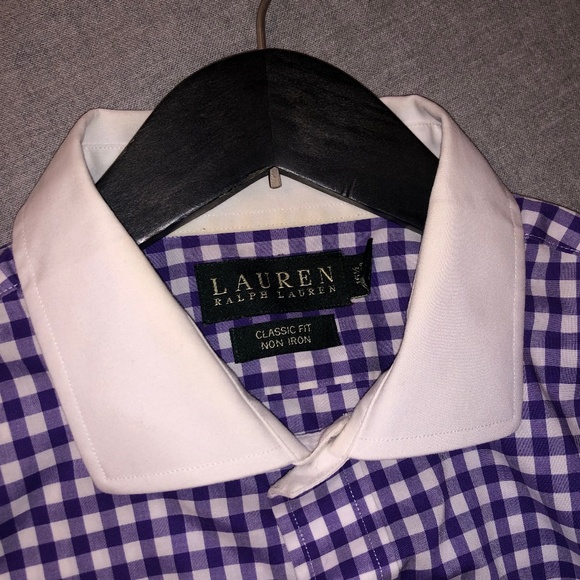 Ralph Lauren Contrast Collar Shirt, Gingham 16.5 - Picture 4 of 6